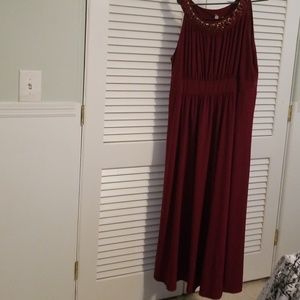 Burgundy dress with slight damage